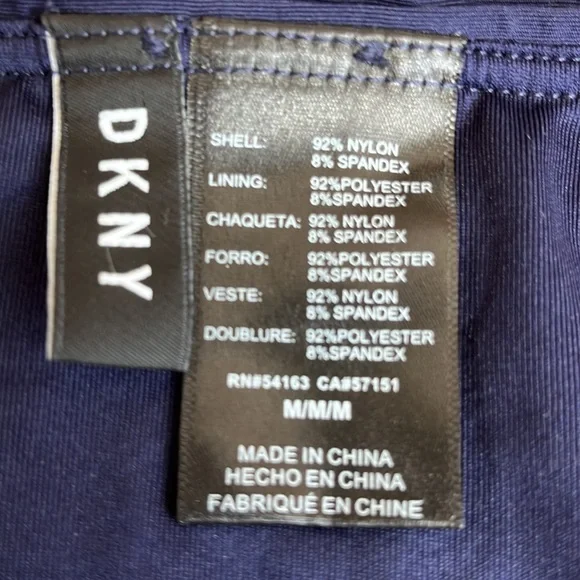 DKNY 2pc. Bikini Bathing Suit. Retro Style Hi Waist w/Padded Underwire Bra. Navy - Picture 11 of 12